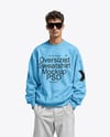 Man in Sunglasses Wearing an Oversize Sweatshirt Mockup
