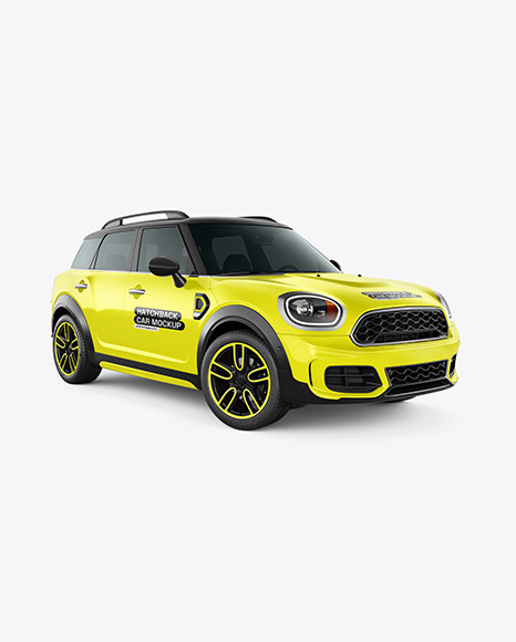 Hatchback Mockup - Half Side View - Vehicle wrap mockup