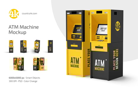 ATM Machine Mockup Set - Device Mockups