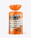 Transparent Package with Puffed Cakes Mockup