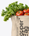 Shopper Bag with Vegetables Mockup