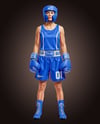 Woman Wearing Boxing Kit with Jersey and Shorts Mockup