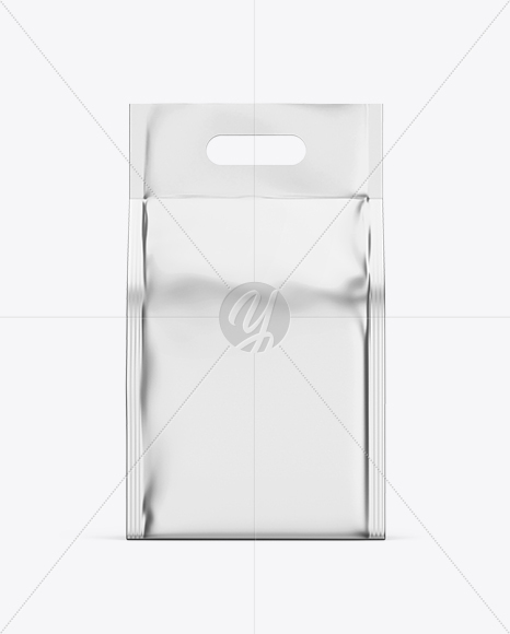 Metallic Coffee Bag Mockup – Front View
