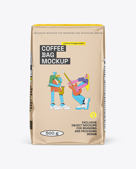 Kraft Paper Coffee Bag Mockup - Paper bag mockup