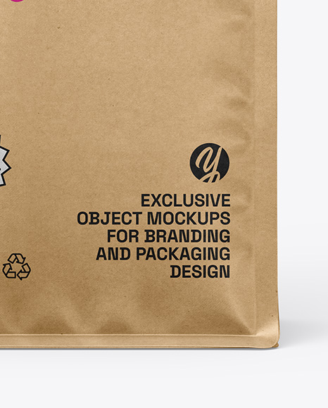 Kraft Coffee Bag Mockup - Front View