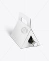 Triangular Kraft Box with Wine Bottle Mockup