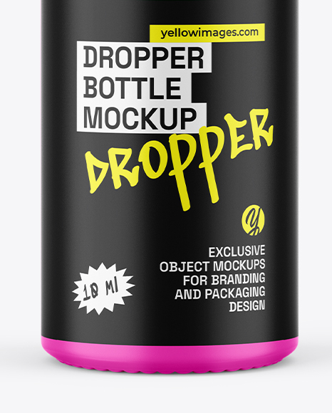 Matte Dropper Bottle Mockup