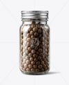Glass Jar with Whole Allspice Mockup