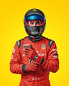 Man Wearing Racing Kit Mockup