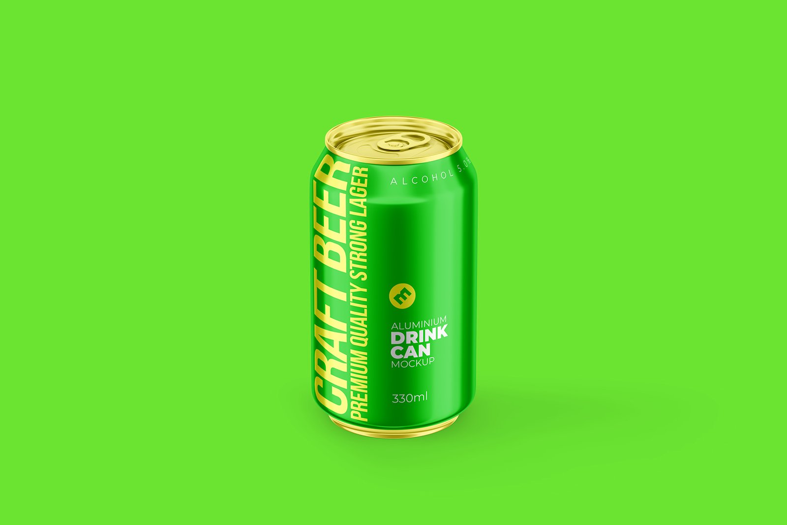 Classic 330ml Aluminium Can Mockup