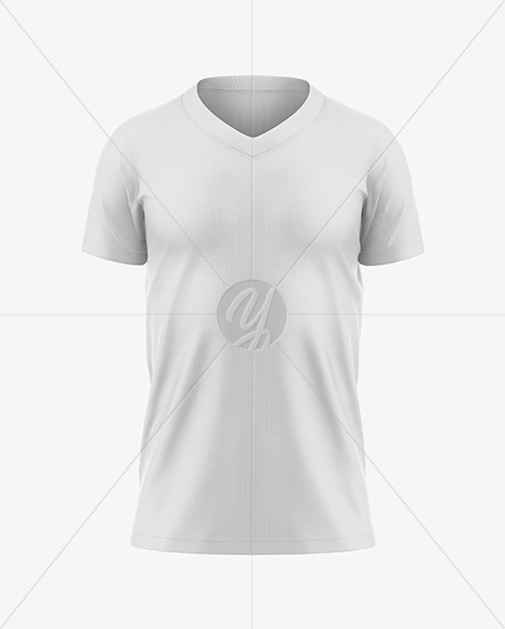 Kids V-Neck Jersey Mockup - Front View