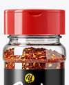 Glass Jar with Chili Pepper Flakes Mockup