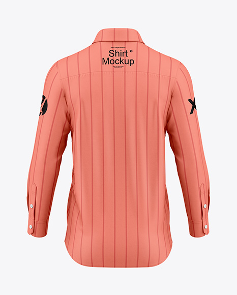 Men's Long Sleeve Shirt Mockup - Back View