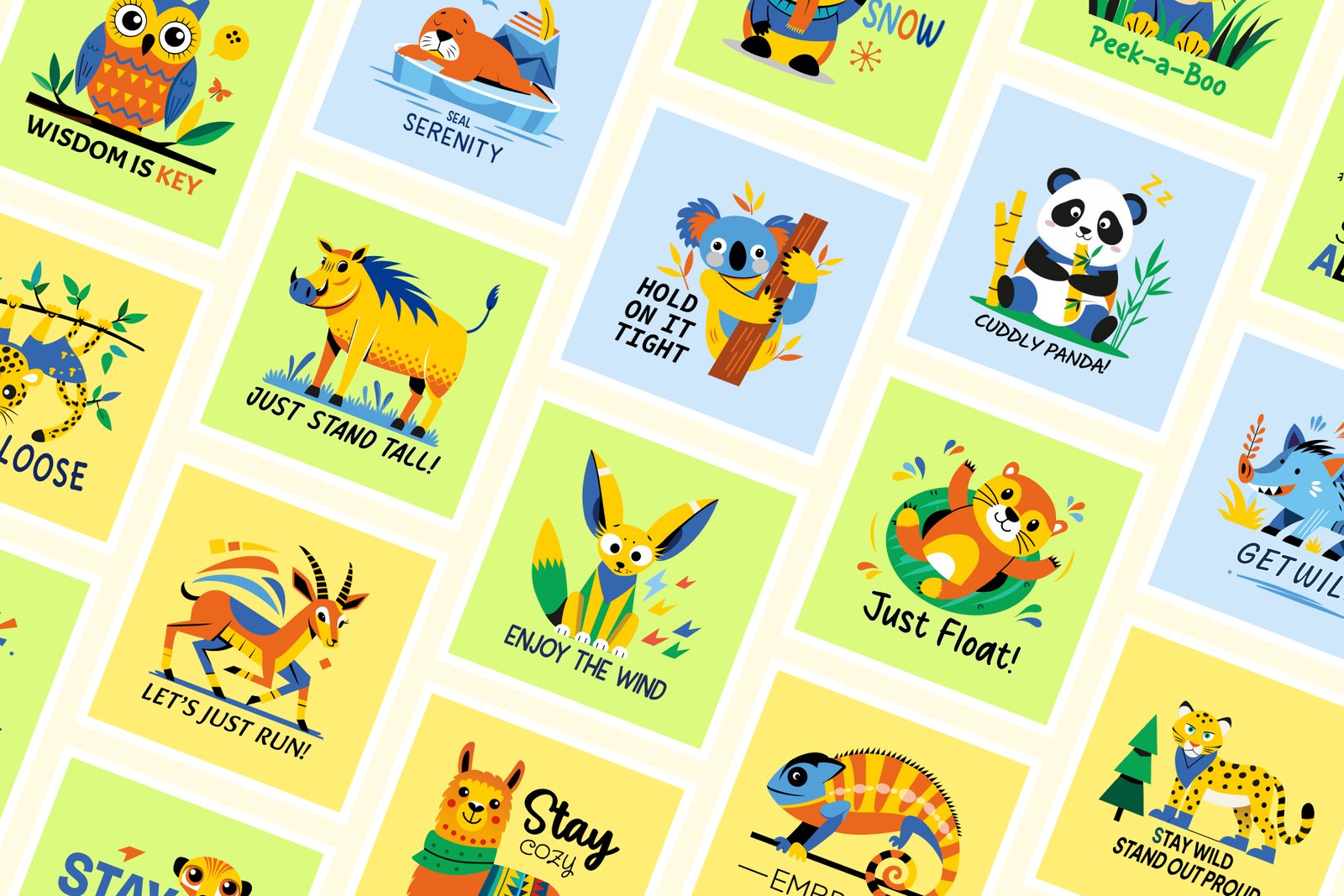 Cute Safari Animal Stickers