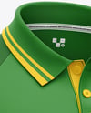 Men's Short Sleeve Raglan Polo Mockup