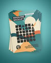 Seven Magazines Mockup - Top View