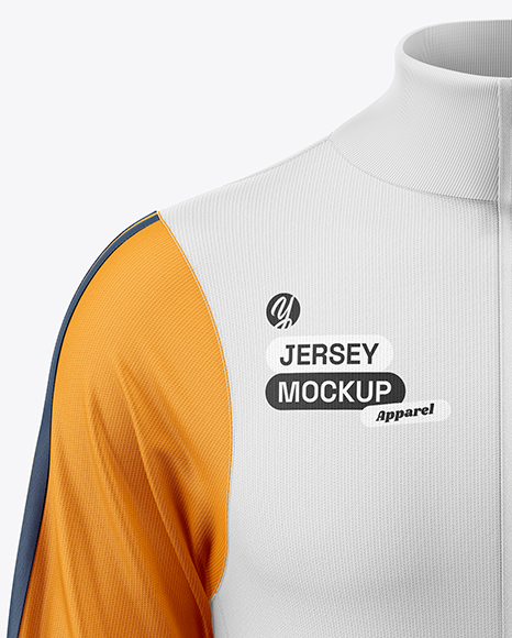 Long Sleeve Training Jacket Mockup - Front View