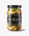 Glass Jar with Sliced ​​Champignons Mockup