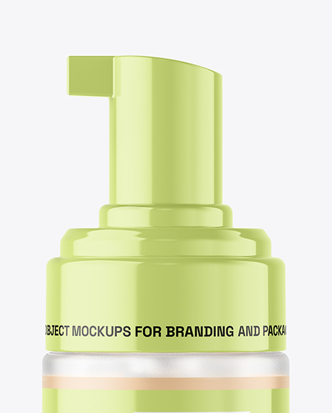 Frosted Foam Pump Bottle with Box Mockup