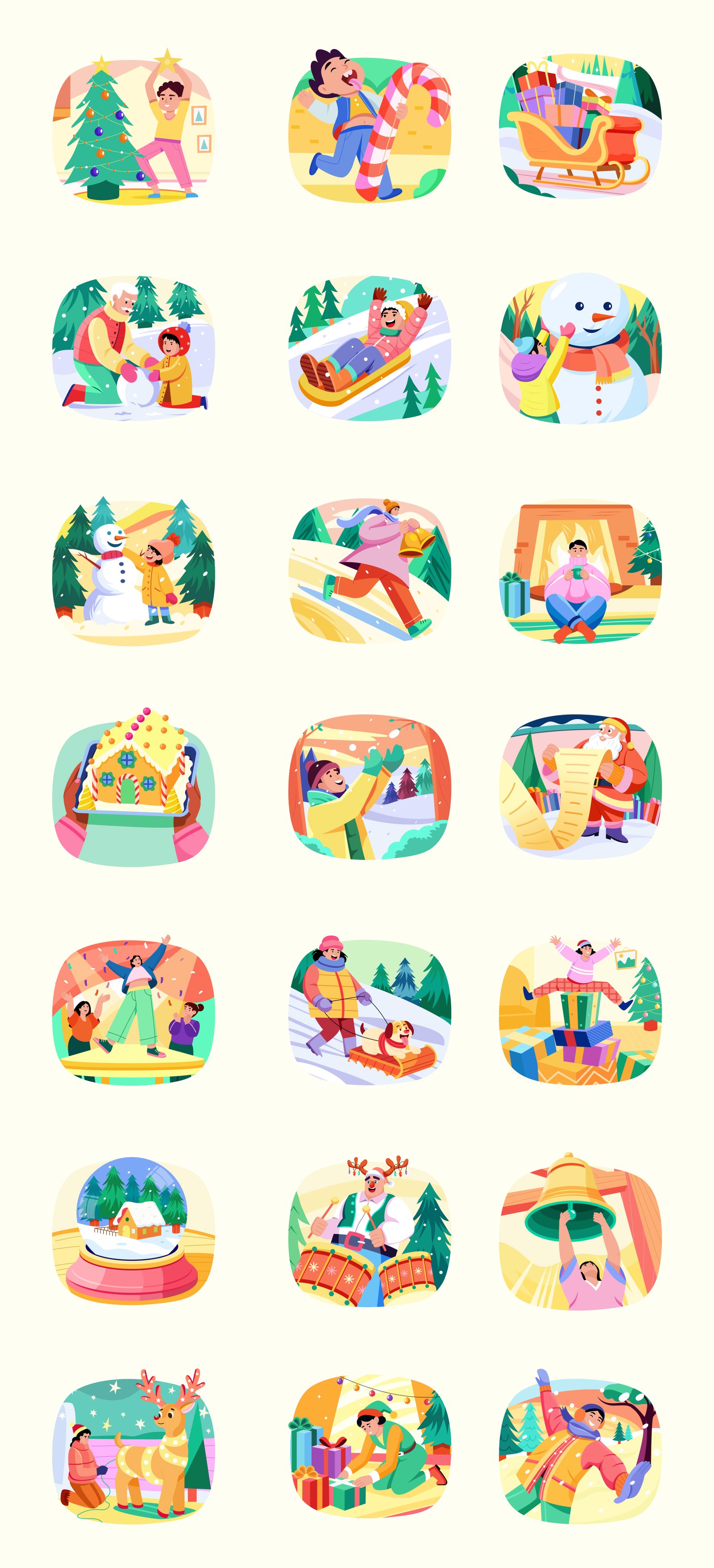 Christmas Illustration Art Set