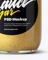 Glass Jar with Dijon Mustard Mockup