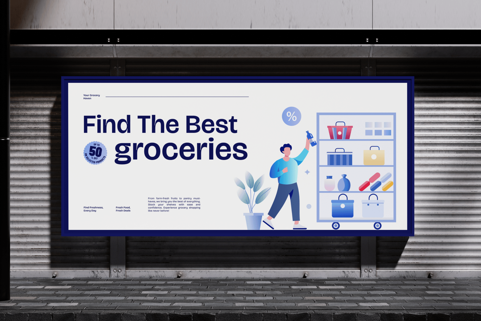 Grocery Shopping Illustrations