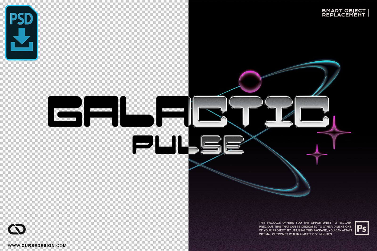 Y2K Chrome Text Effects – 5 PSD File