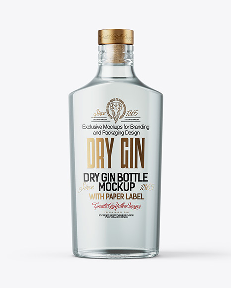 Dry Gin Bottle Mockup