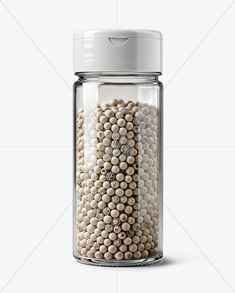 Spice Jar with Whole White Pepper Mockup