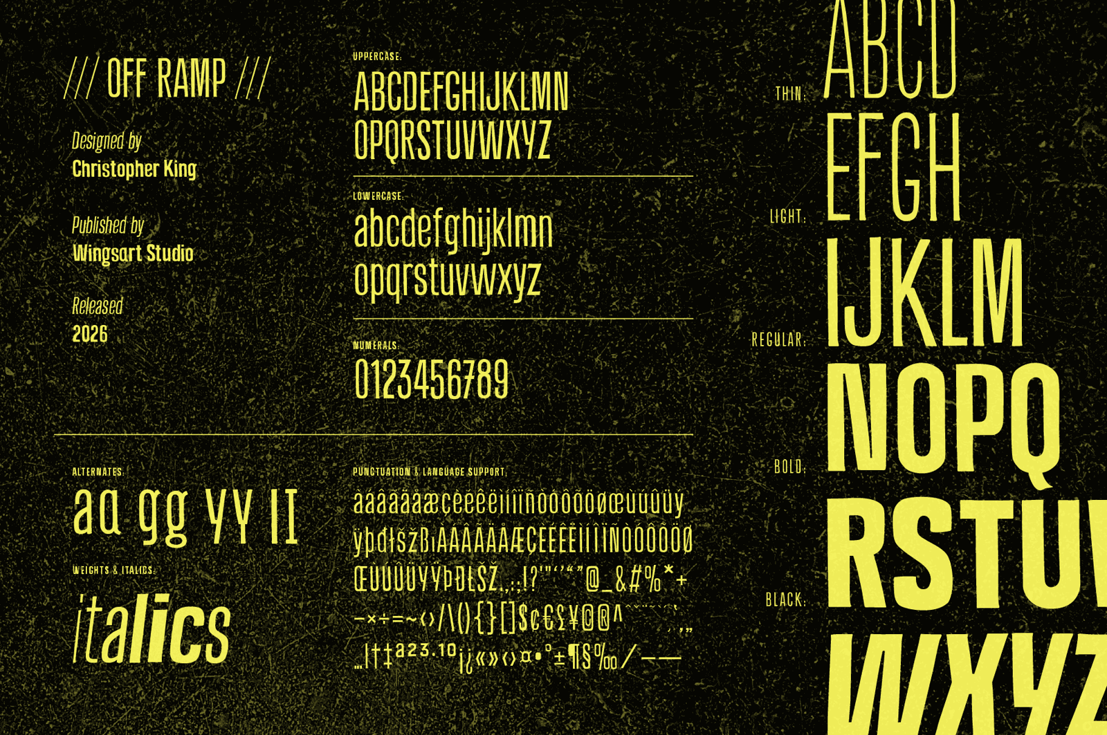 Off Ramp - An Industrial Sans-Serif Font Inspired by Roadside Lettering