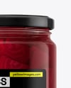 Glass Jar with Pickled Beets Mockup