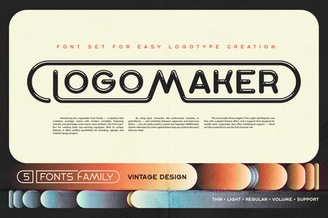 Logomaker Font Family - Bold font