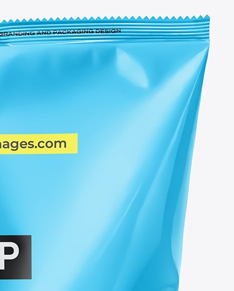 Large Glossy Snack Bag Mockup