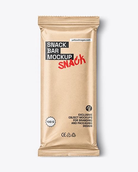 Kraft Paper Chocolate Bar Mockup