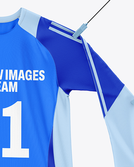 Training Jersey Hanging on a Hooked Frame Mockup