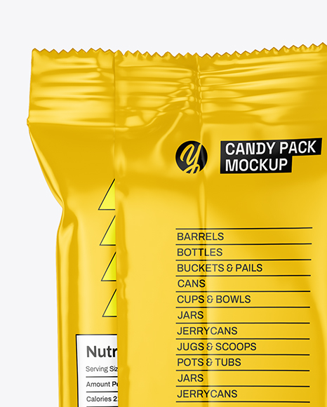 Glossy Candy Pack Mockup - Back view