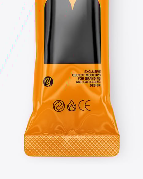 Glossy Stick Sachet Mockup