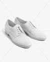 Pair of Women's Suede Derby Shoes Mockup