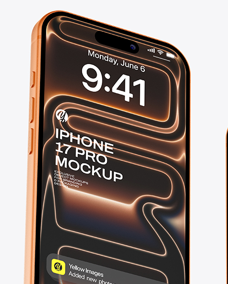Two Iphones 17 Pro Mockup