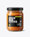 Clear Glass Jar with Lobster Bisque Mockup