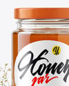 Glass Jar with Wildflower Honey Mockup