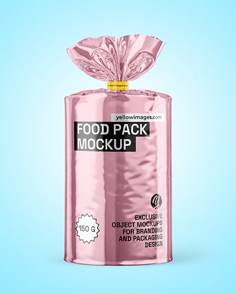 Glossy Metallic Package Mockup