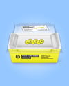 Paper Food Box with Clear Plastic Lid Mockup