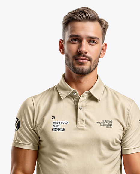 Man in a Polo Shirt and Jeans Mockup