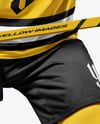 Man Wearing Full Ice Hockey Uniform Mockup