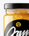 Glass Jar with White Grape Jam Mockup