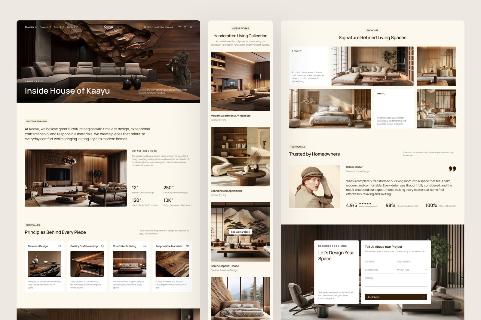 Kaayu - Furniture Website UI Figma Template