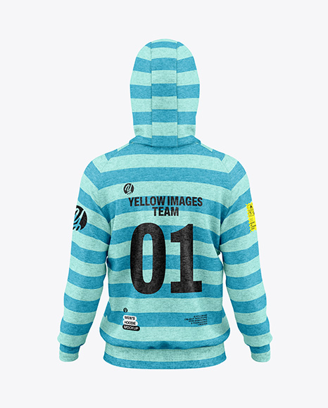 Men's Heather Hoodie Mockup - Back View