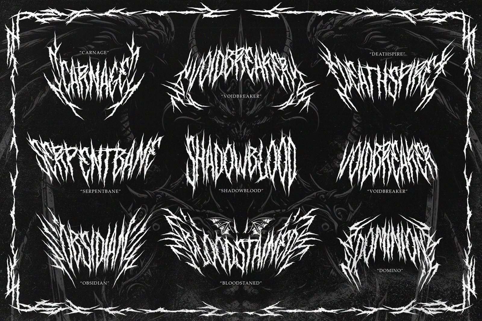 Syndrome – Condensed Black Metal Font