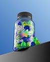 Plastic Bottle with Gummies Mockup